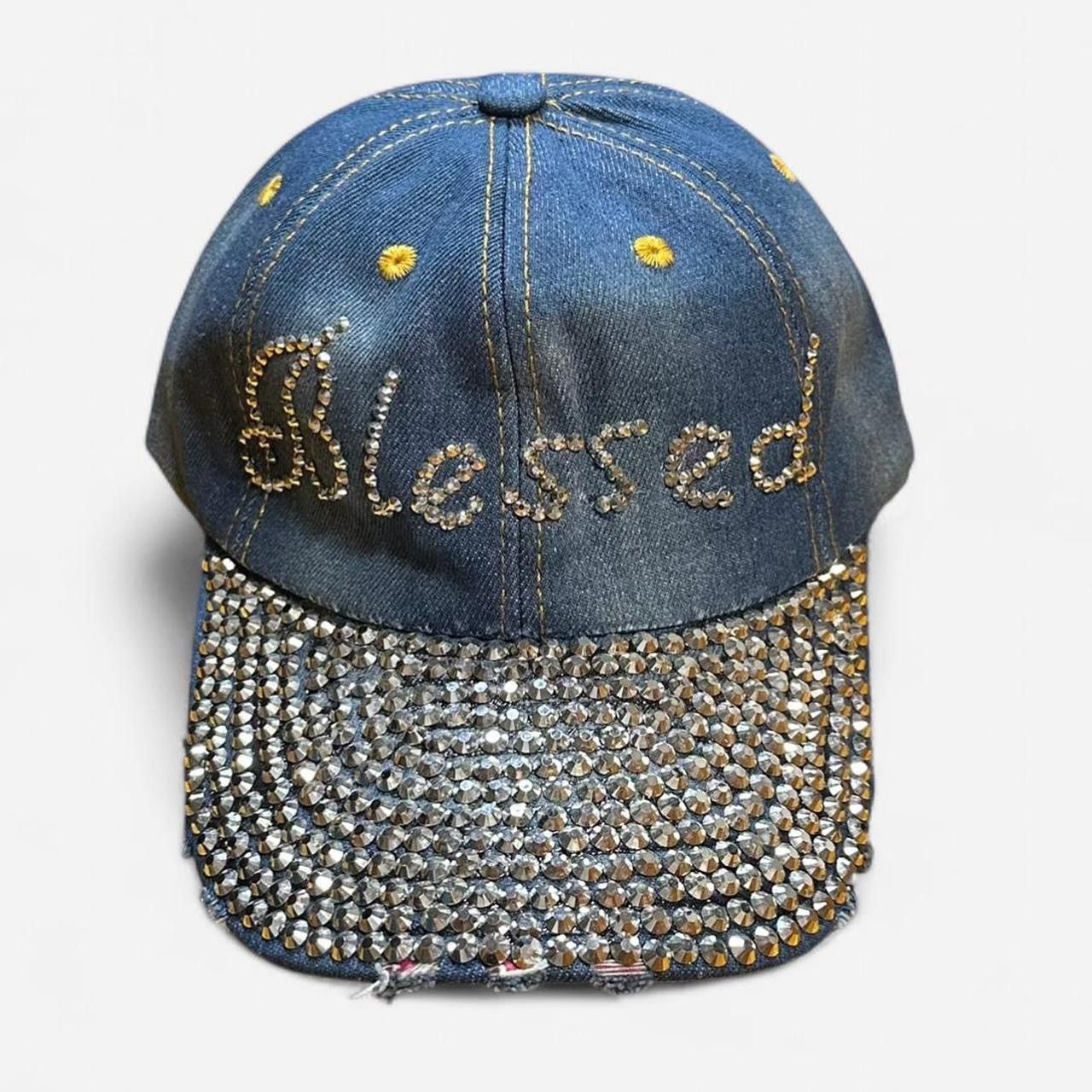 Other Blessed denim baseball cap with rhinestones Size ONE SIZE - 2 Thumbnail