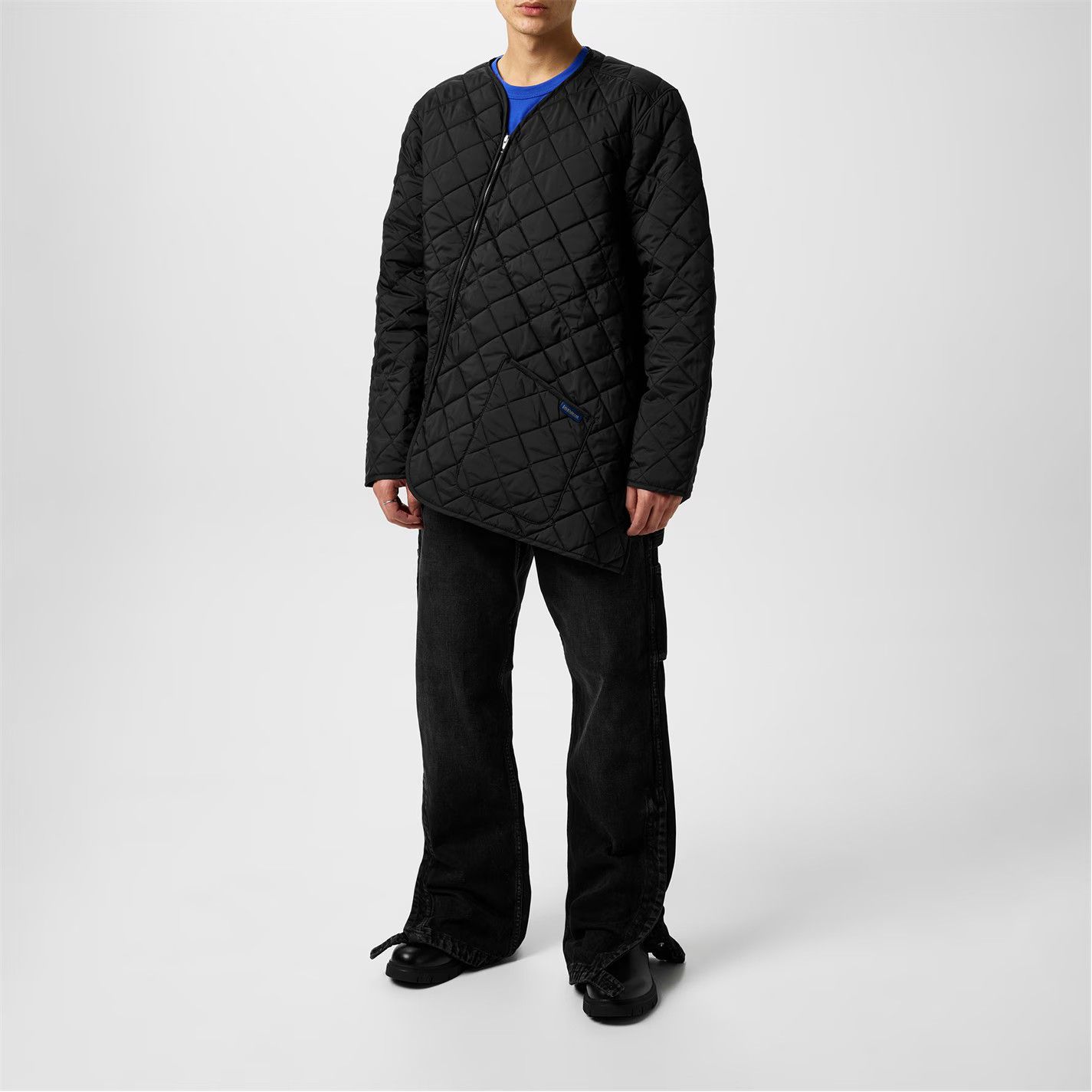 Comme des Garcons SHIRT o1g2r1mq0426 Asymmetrical Quilted Jacket in Black Size US M / EU 48-50 / 2 - 4 Thumbnail