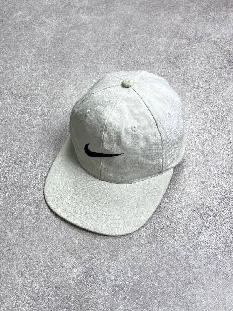 Nike × Vintage Vintage Nike Swoosh White Hat Os Size ONE SIZE - 1 Thumbnail