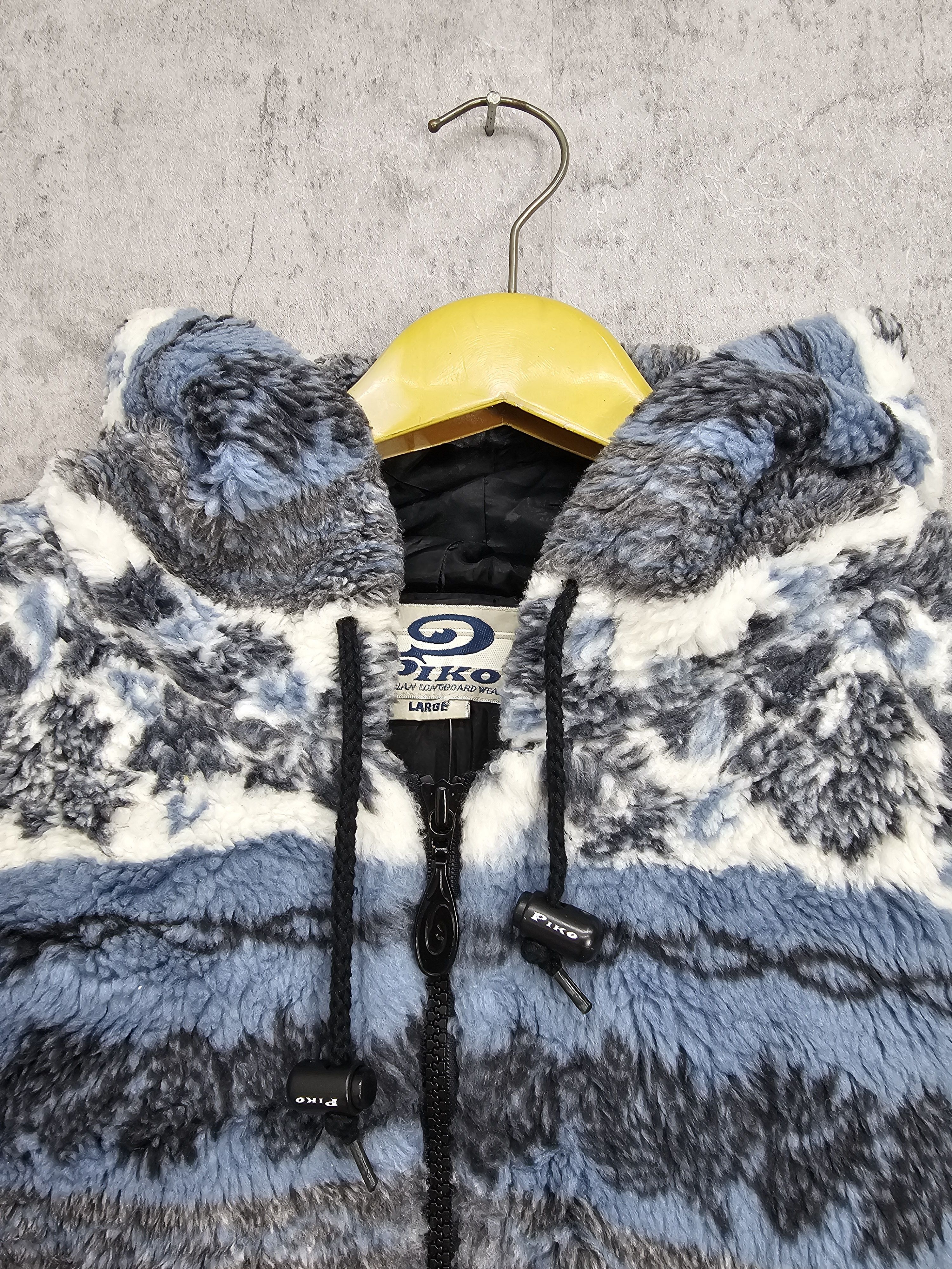 Japanese Brand PIKO Hawaiian Longboard Wear Striped Fleece Jacket J0039 Size US L / EU 52-54 / 3 - 9 Thumbnail
