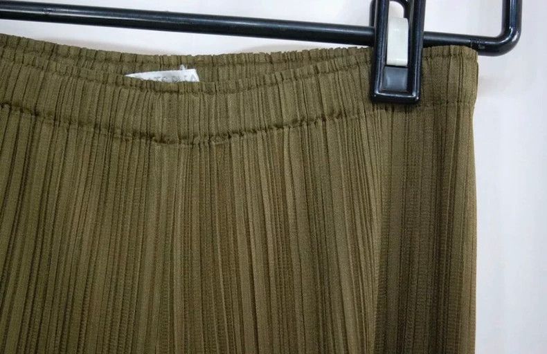Issey Miyake issey miyake size：4 Green wide-leg trousers with pickles 25 Size 22" - 3 Thumbnail