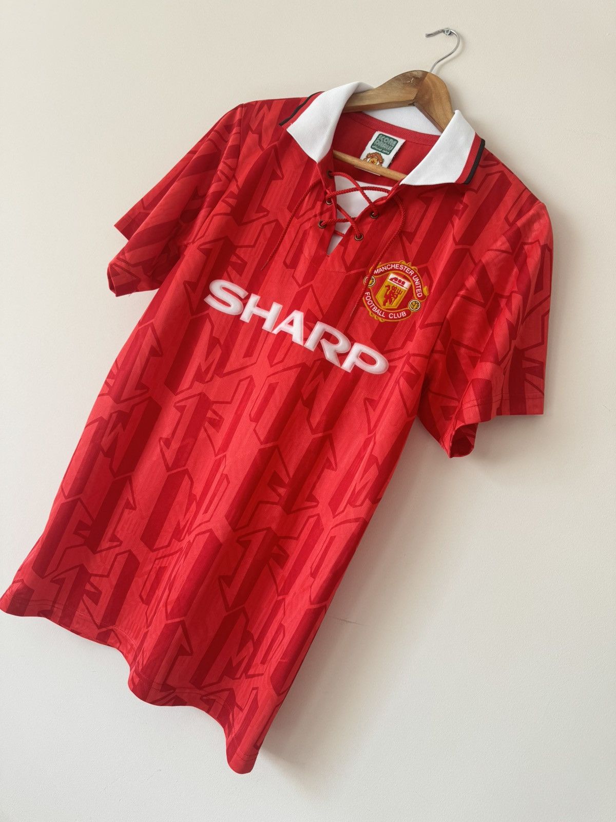 Vintage Vintage Manchester United 1992-1994 Score Draw Soccer Jersey Size US M / EU 48-50 / 2 - 3 Thumbnail