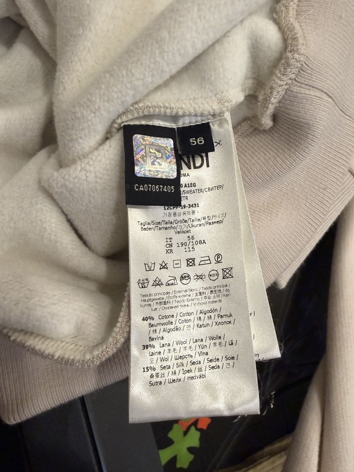 Fendi Fendi Monogram Sleeve Hoodie Size US XXL / EU 58 / 5 - 5 Thumbnail