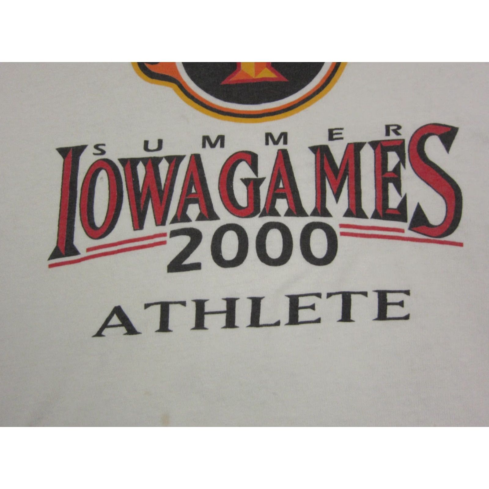 Gildan VINTAGE Iowa Game Shirt Men XL White Athletic Gildan T-Shirt Short Sleeve Crew Neck Sports Summer 90s 00s Mens Size US XL / EU 56 / 4 - 4 Thumbnail