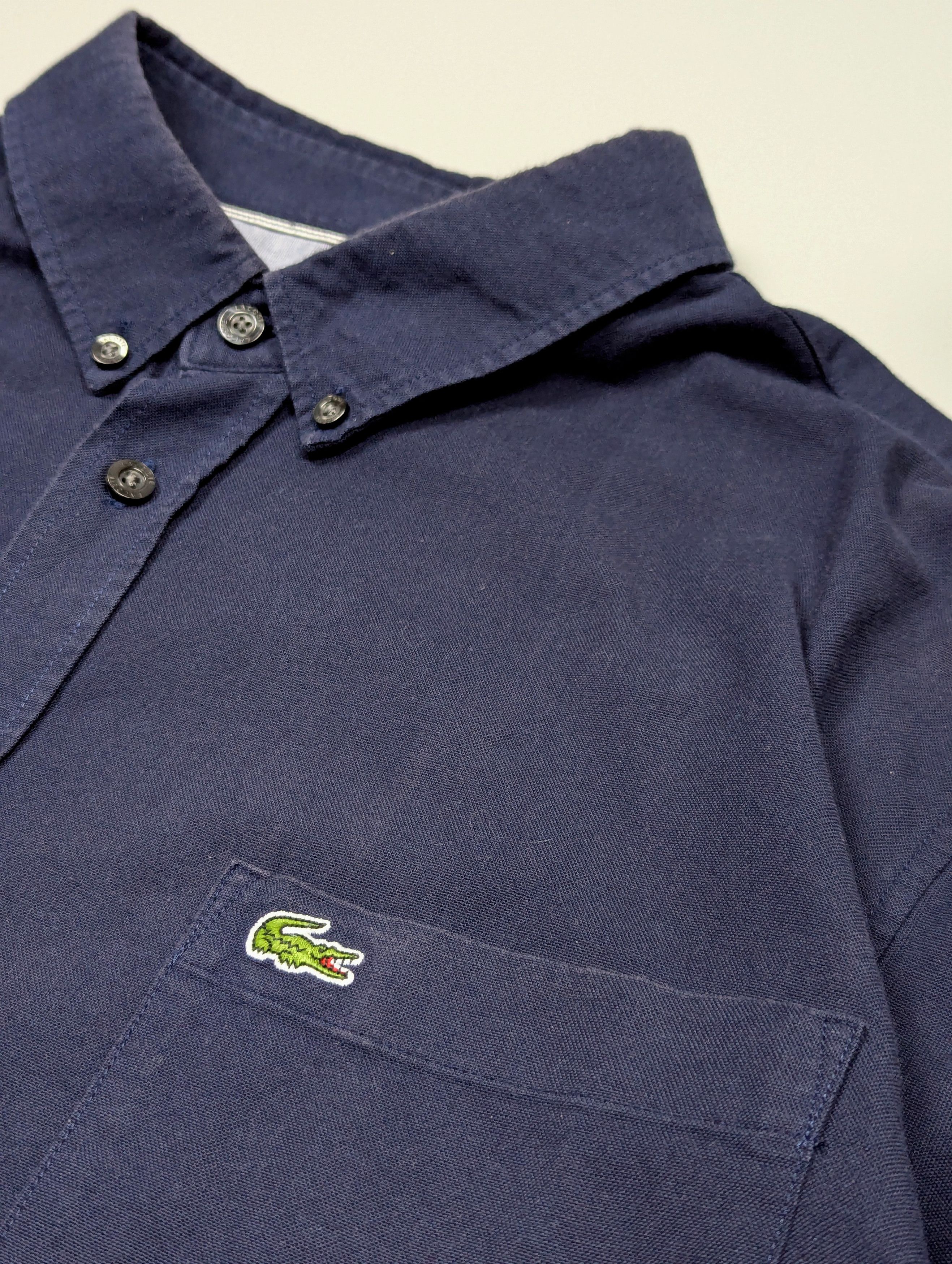 Lacoste LACOSTE Men's Loose Dark Blue Button Down Shirt Size US XL / EU 56 / 4 - 5 Thumbnail