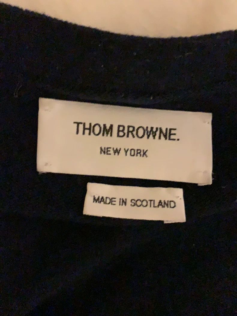Thom Browne Thom Browne Blue and black pure cashmere sweater Size US L / EU 52-54 / 3 - 2 Thumbnail
