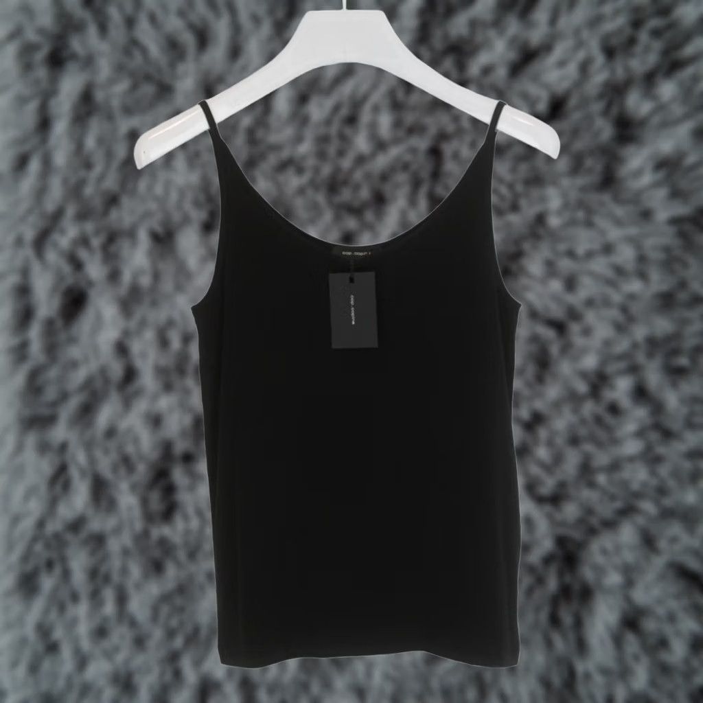 Cop Copine Cop Copine Kaba T-Shirt Womens Large Sleeveless Black Open Neck Pullover Stretchy Casual Everyday Vintage No Size L / US 10 / IT 46 - 1 Thumbnail