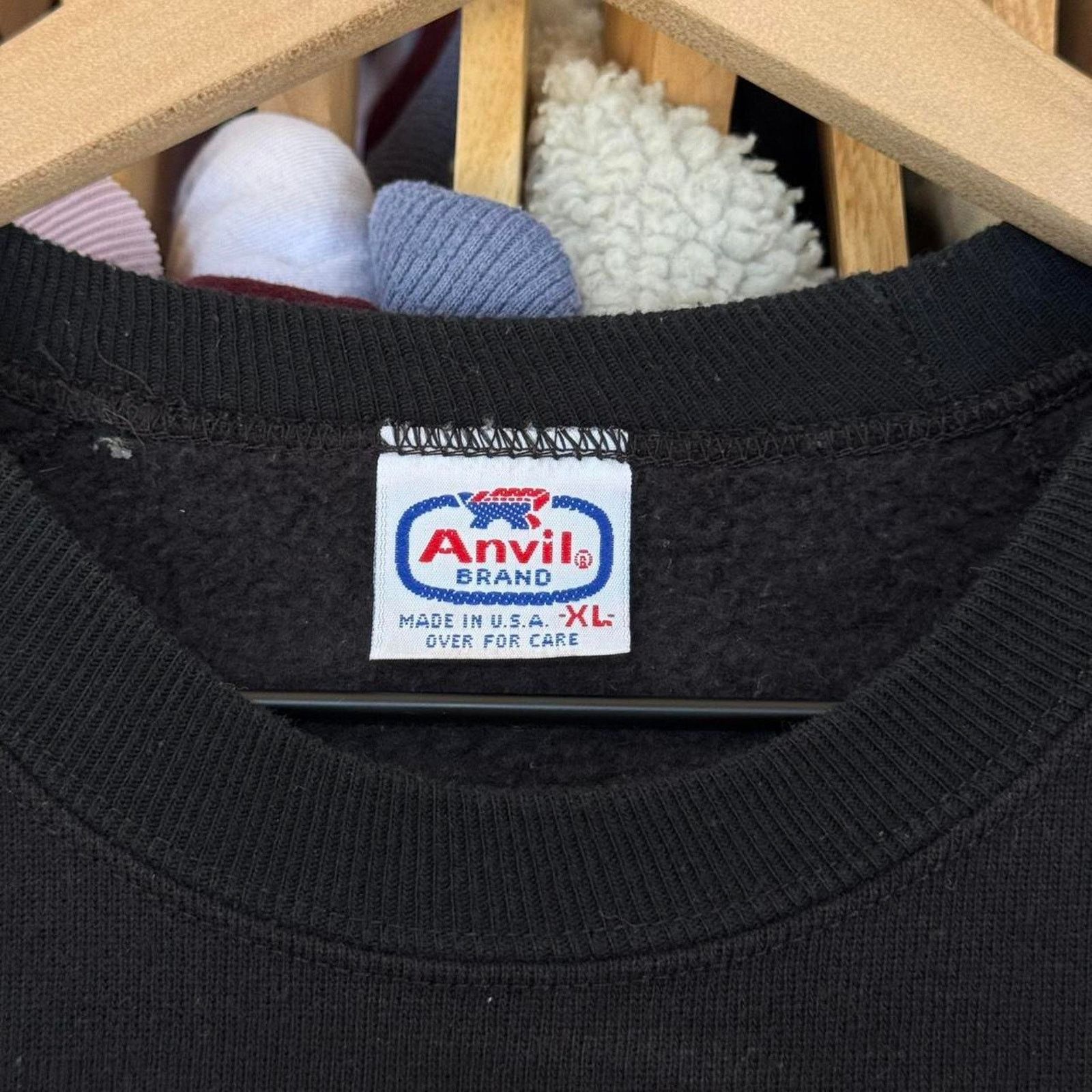 Anvil Vintage 80s Brooklyn Attitude Sweatshirt On Anvil Tag Black Size US XL / EU 56 / 4 - 5 Thumbnail