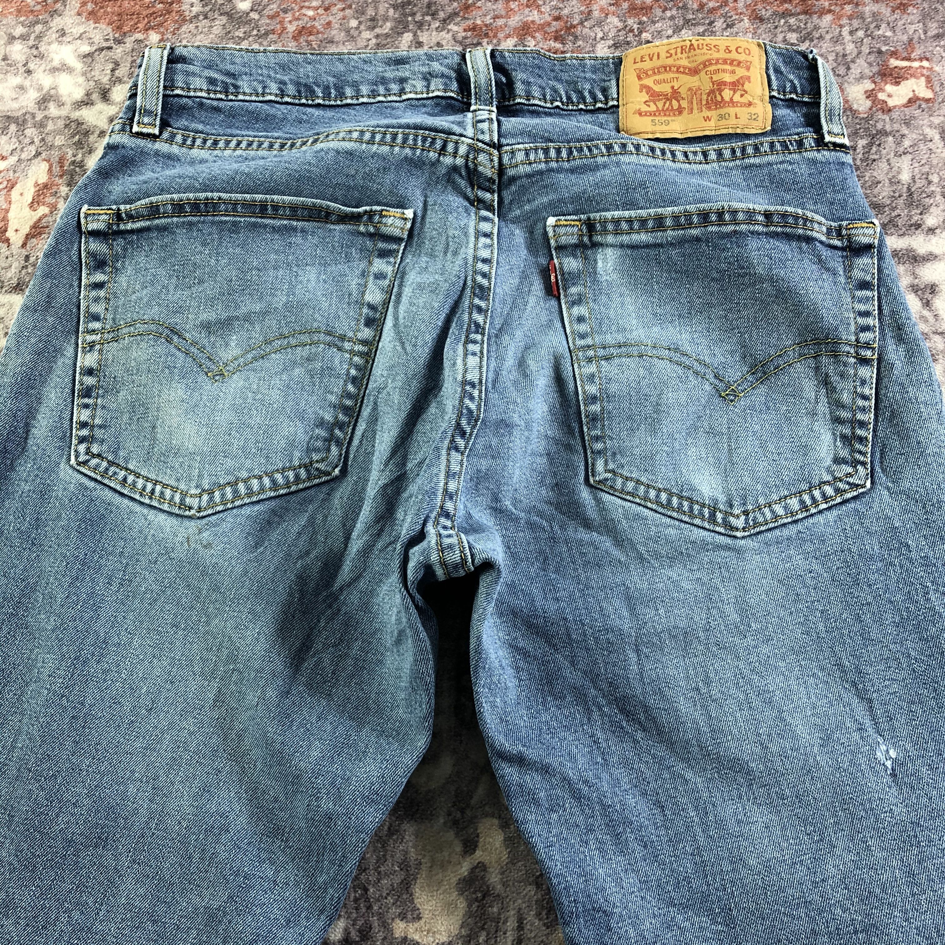 Levi's × Vintage Vintage Blue Wash Levis 559 Jeans-JM3492 Size 31" - 4 Thumbnail