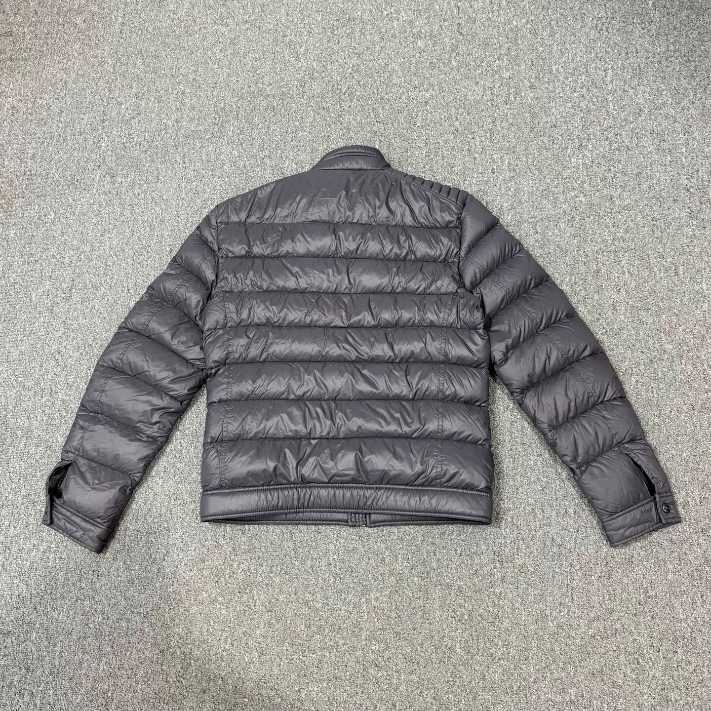 Prada Prada Gray Triangle Logo Hooded Biker Down Jacket 48 99 New Size US M / EU 48-50 / 2 - 2 Thumbnail