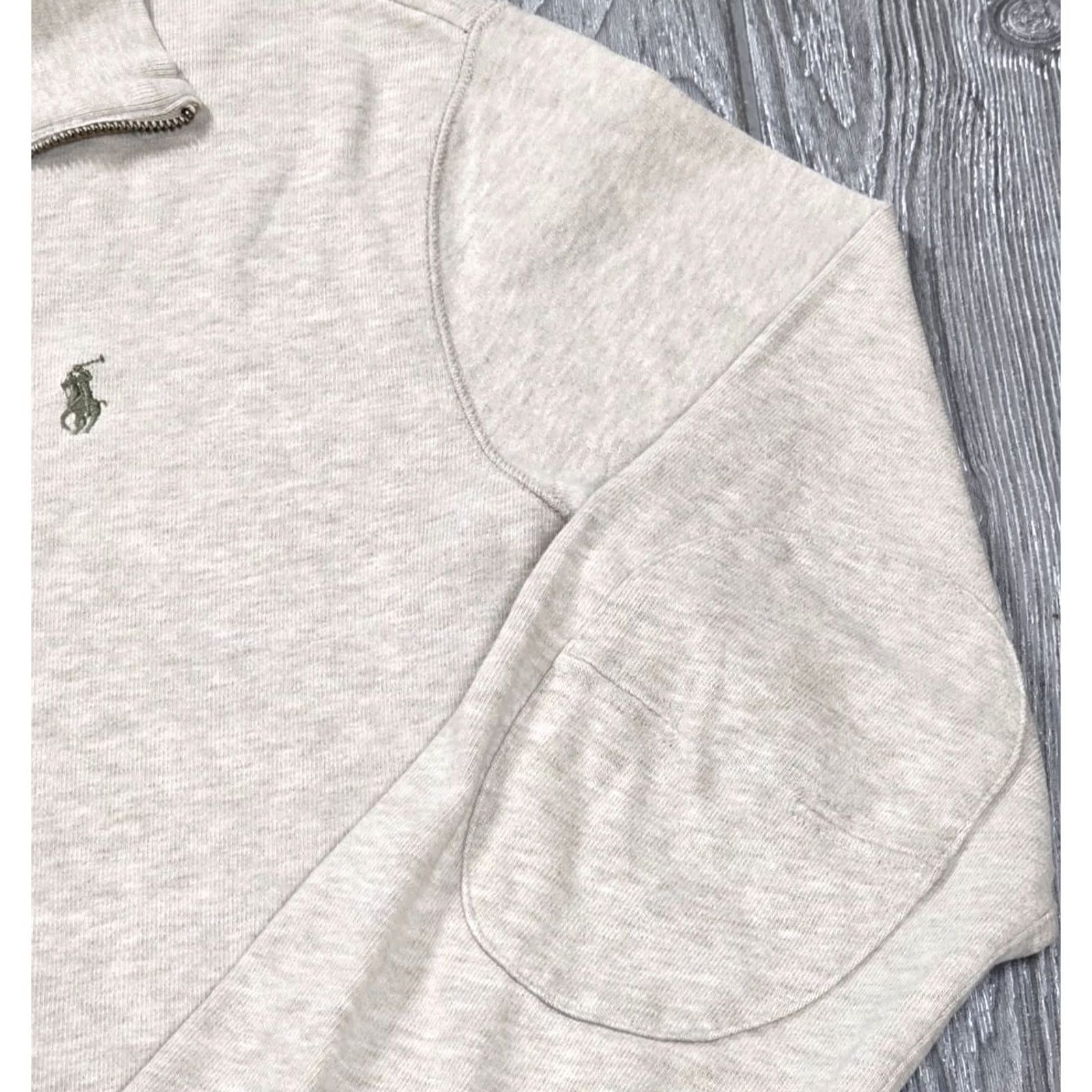 Polo Ralph Lauren VINTAGE Polo Ralph Lauren Sweater Shirt XL Beige Green Pony 1/4 Zip Embroidered Logo Knit Mock Neck Men Hea? no Size US XL / EU 56 / 4 - 4 Thumbnail