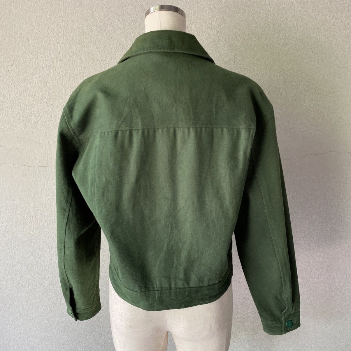 Jean Paul Gaultier JUNIOR GAULTIER Dark Green Cropped Utility Jacket Size XL / US 12-14 / IT 48-50 - 5 Thumbnail