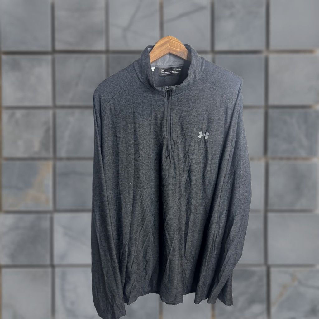 Under Armour Under Armour Pullover Shirt Mens XL Gray Quarter Zip Long Sleeve Athletic Loose Shirt Size US XL / EU 56 / 4 - 1 Thumbnail