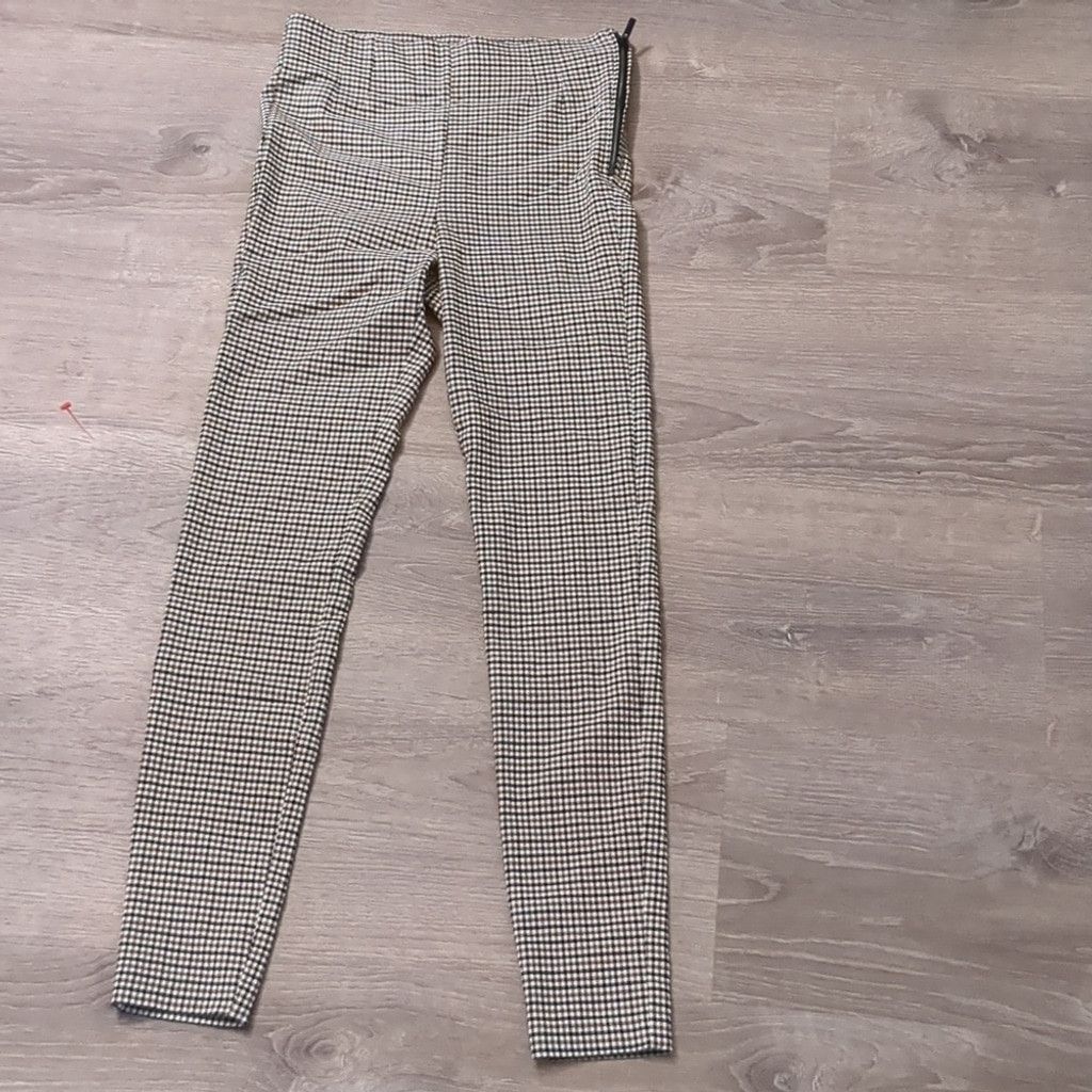 Zara Zara checkered skinny pants with side zipper size small Size 26" / US 2 / IT 38 - 2 Thumbnail