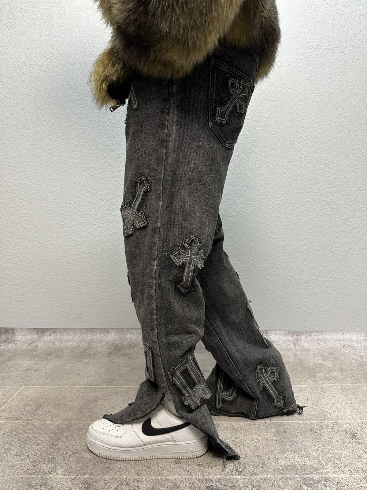 Vintage Vintage Trap Denim Jeans Chrome Hearts Style Big Logo Size US 31 - 6 Thumbnail