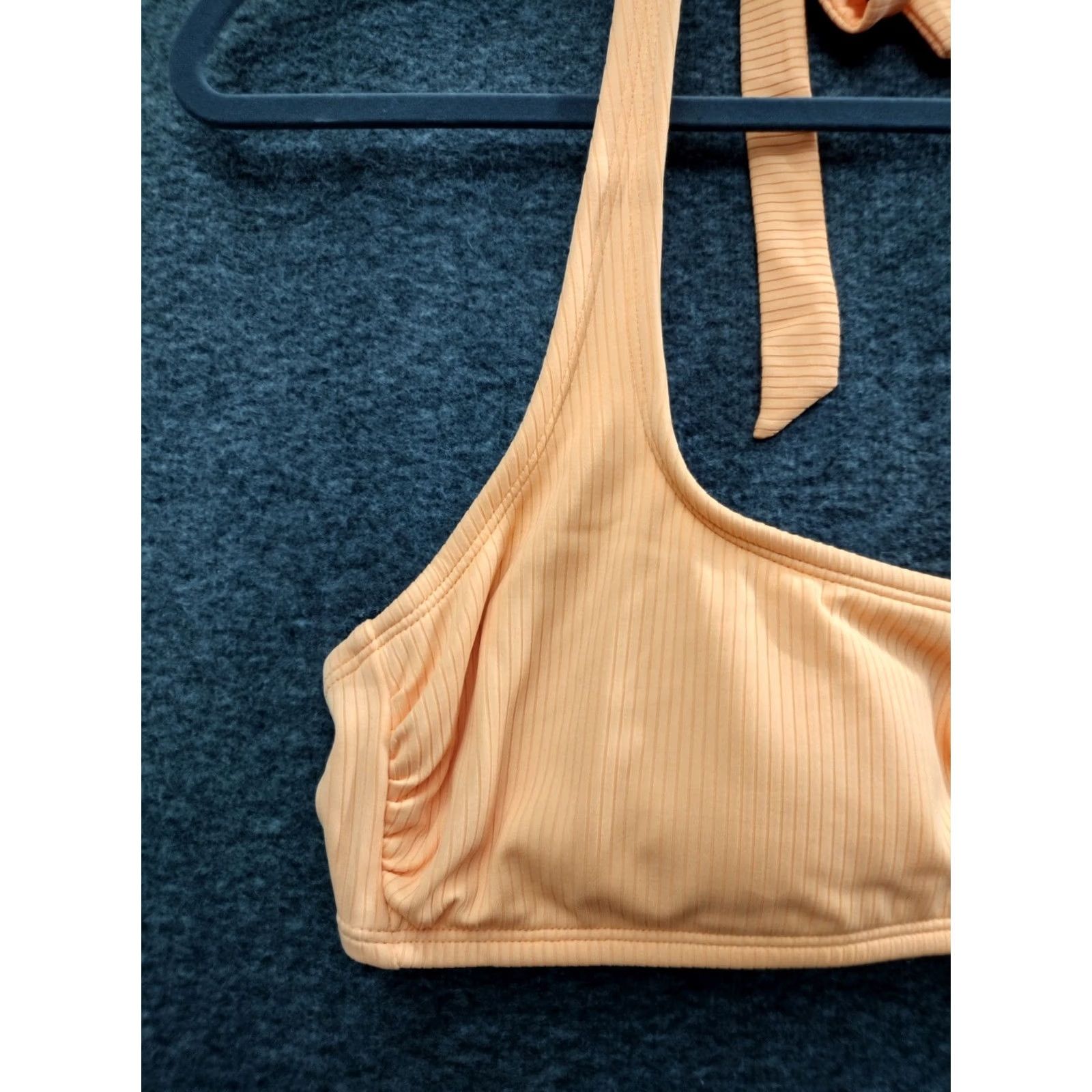 Vintage Xhilaration Women's Bandeau Bikini Top XL Orange Padded Swim Top Strap Solid 12-14 Women's Size XL / US 12-14 / IT 48-50 - 7 Thumbnail