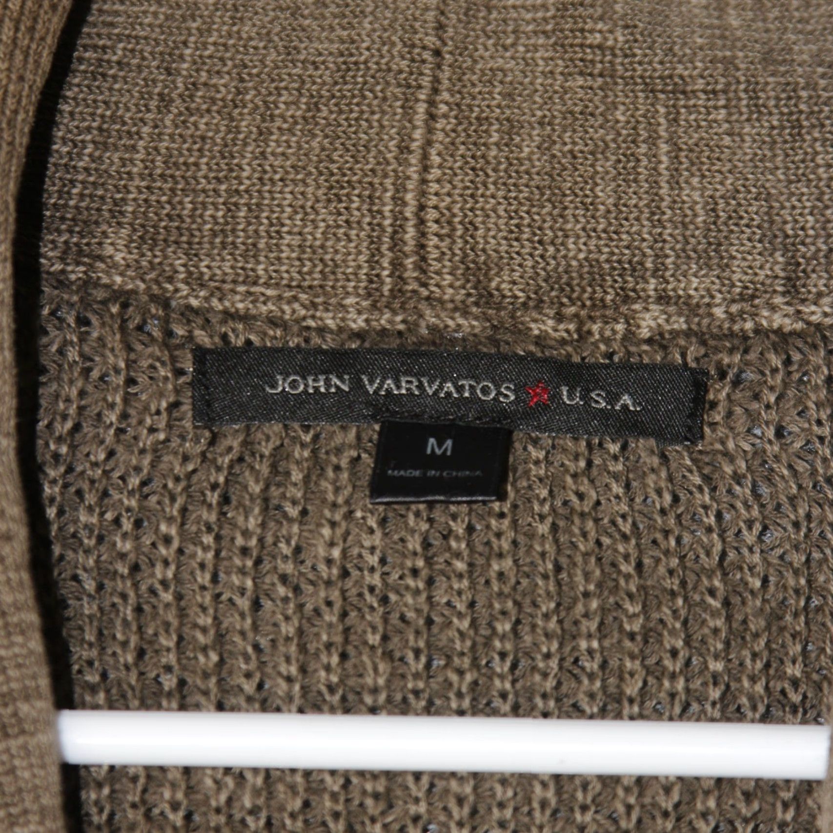 John Varvatos John Varvatos USA Cardigan Mens M Brown Cable-Knit Sweater Shawl Collar Size US M / EU 48-50 / 2 - 3 Thumbnail