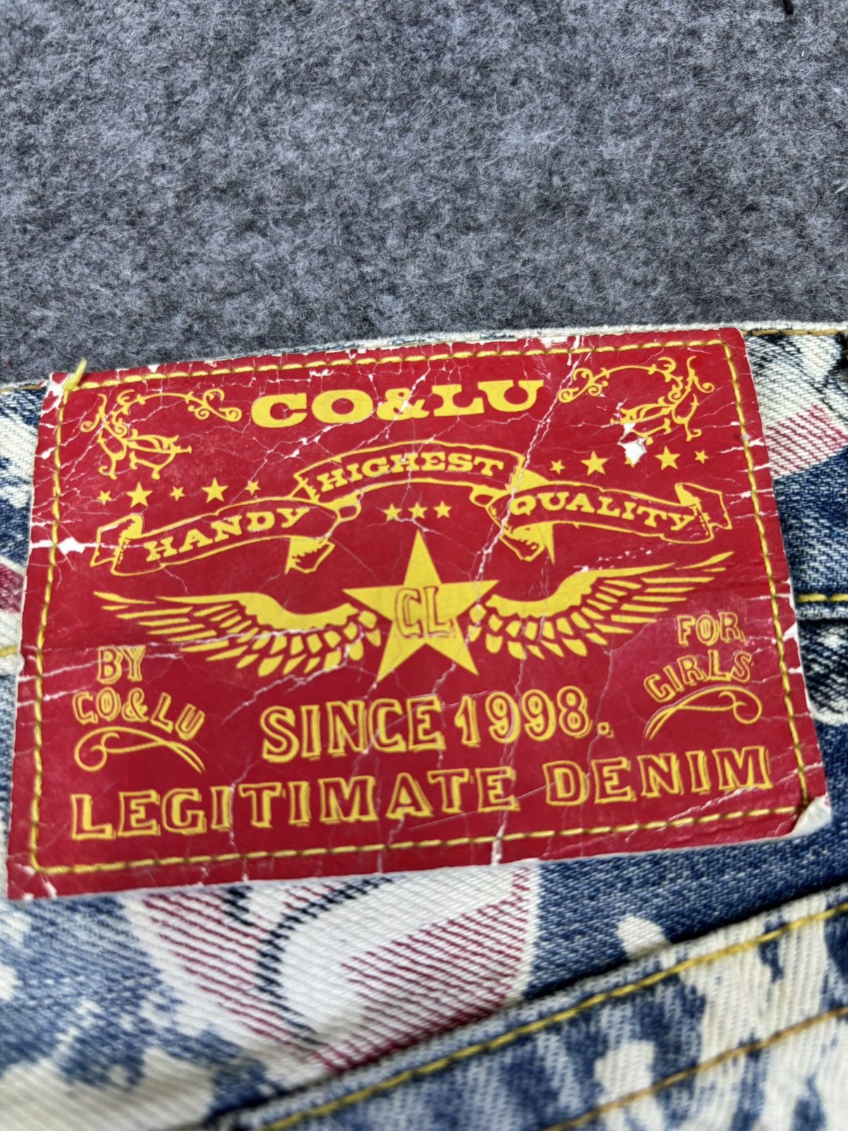 Designer Co&Lu Japan Dope Sick Full Print Denim F750 Size US 31 - 13 Thumbnail