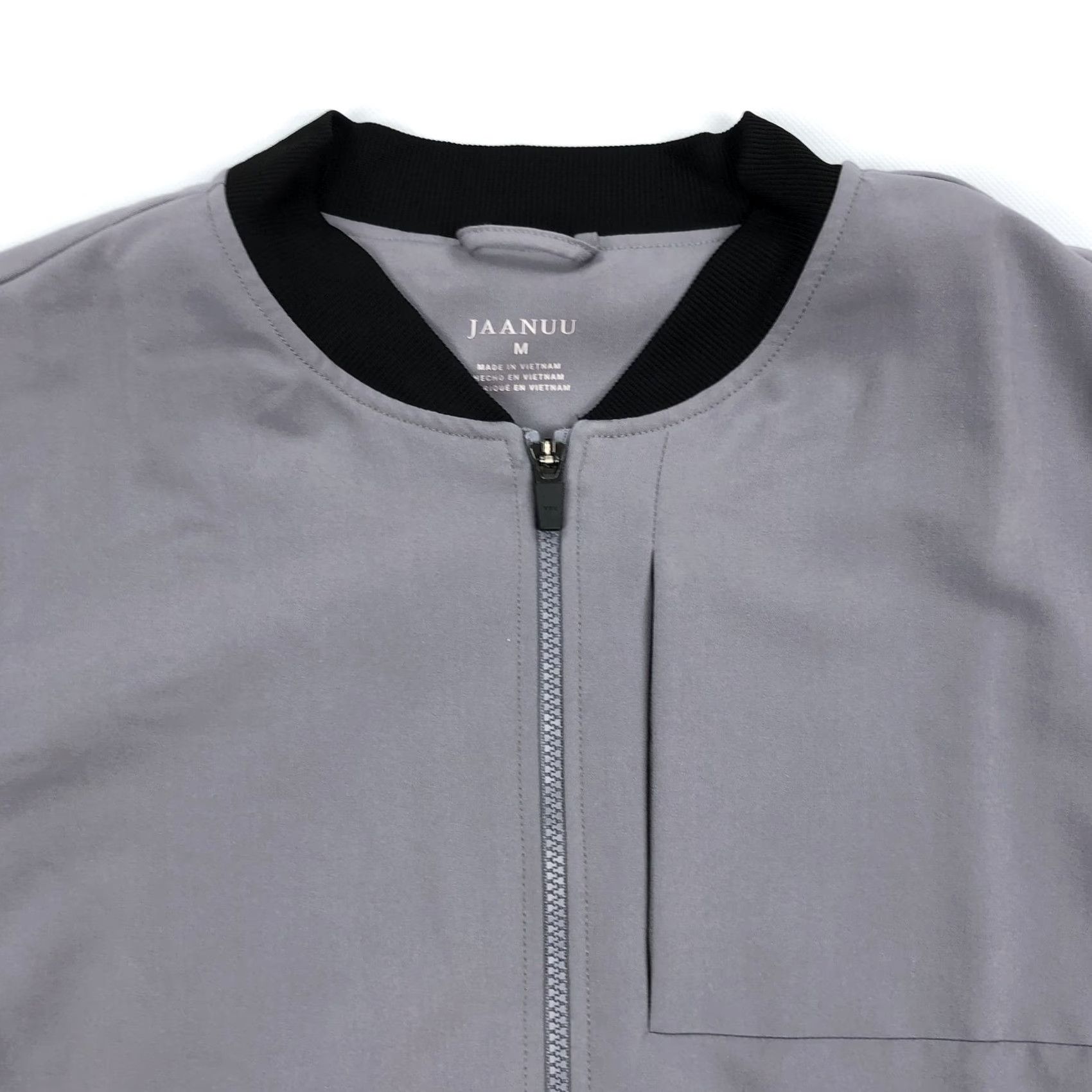Vintage JAANUU Bomber Jacket Full Zip Gray Black Size M Men Shirt? Size US M / EU 48-50 / 2 - 2 Thumbnail