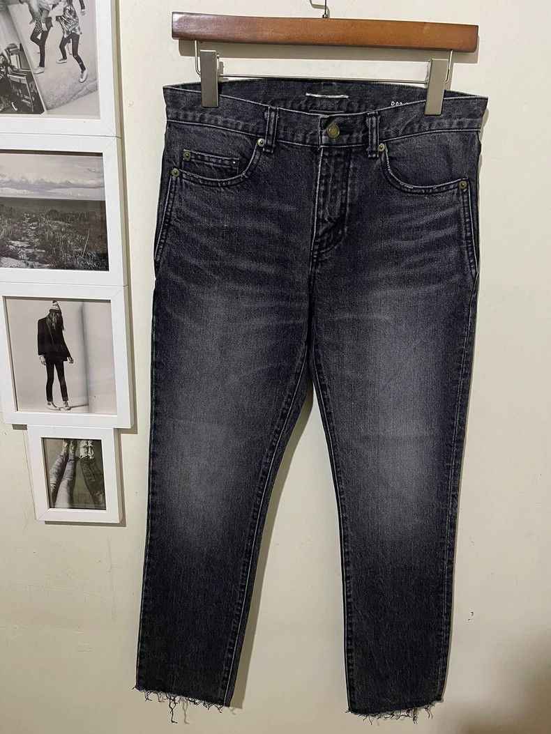Saint Laurent Paris saint Laurent paris17 FW Genuine Black Grey Washed Fur Emb Size US 29 - 1 Thumbnail