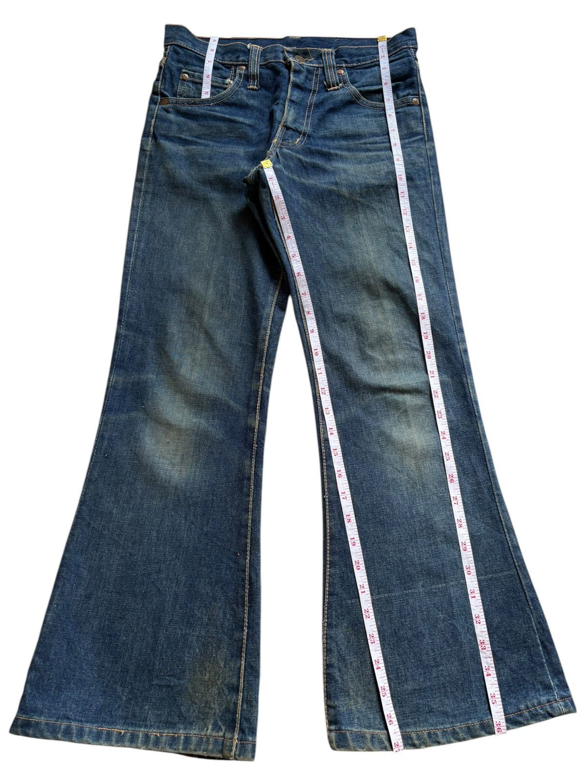Japanese Brand Vintage Japanese Brand Mud Wash Bootcut Flare Jeans Size 29" - 11 Thumbnail