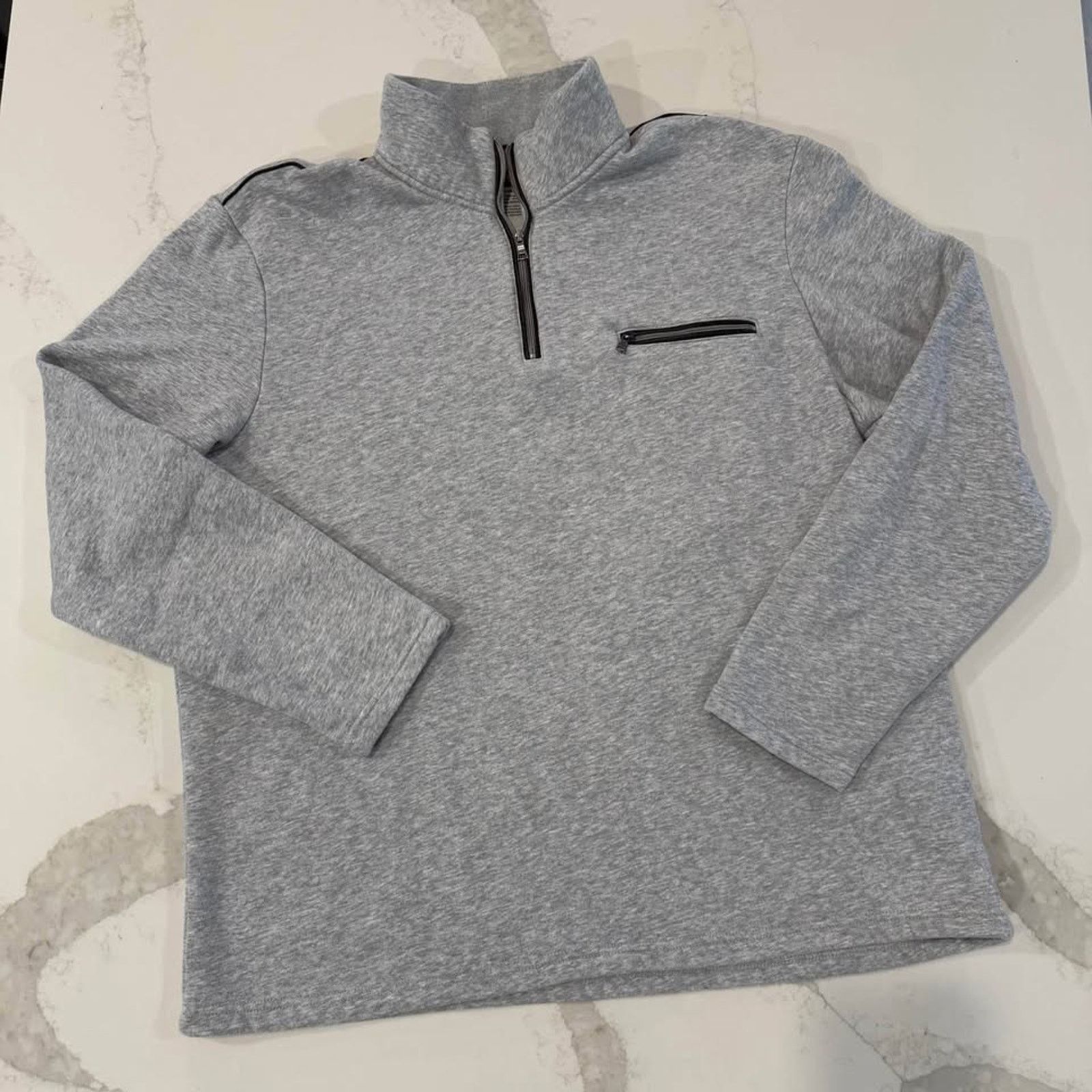 Alfani Alfani 1/4Zip Fleece Pullover Sweater MockNeck Mens XXL Gray Size US XXL / EU 58 / 5 - 1 Thumbnail