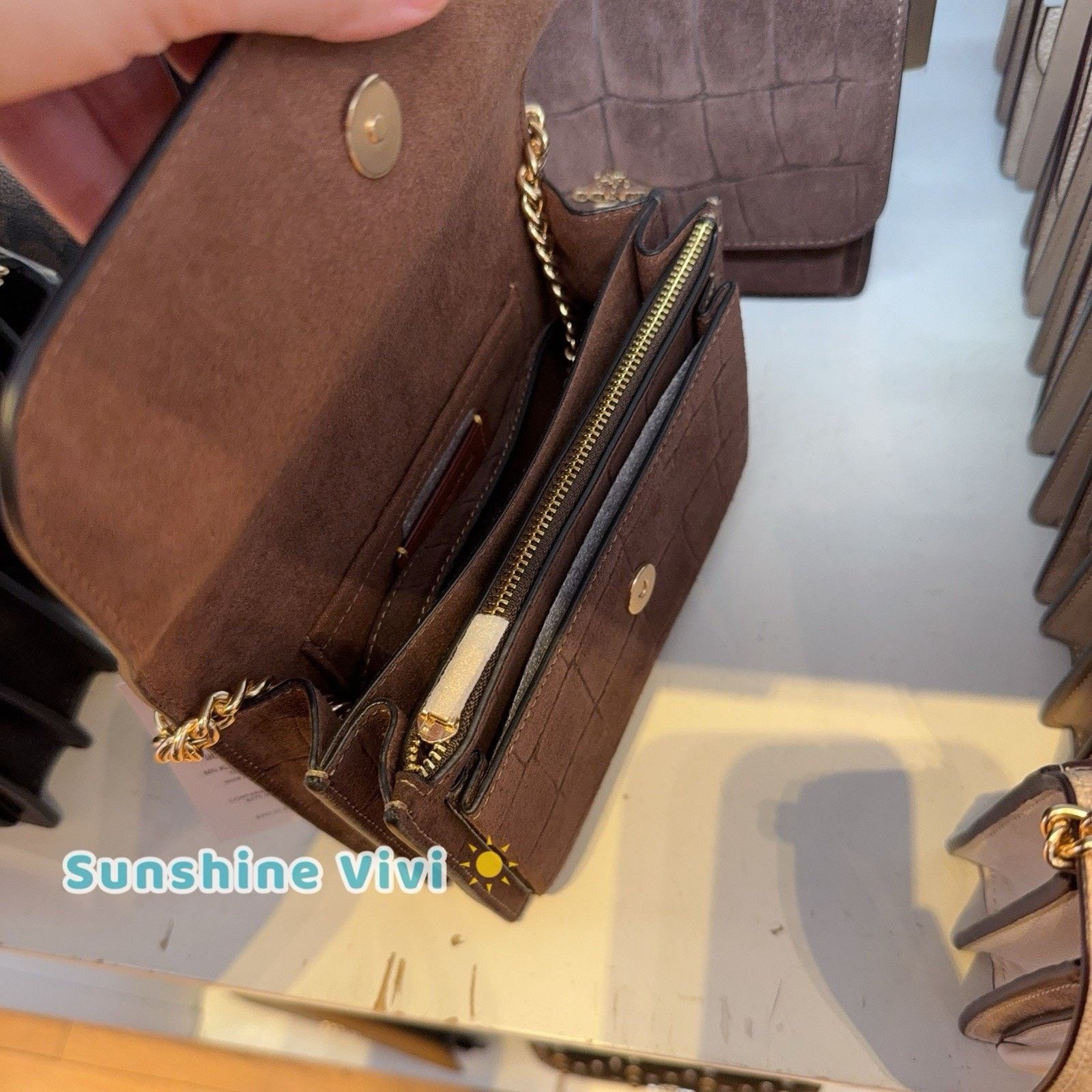 Coach NWT Coach Mini Klare Crossbody Bag CCE09 Gold/Maple suede Size ONE SIZE - 2 Thumbnail