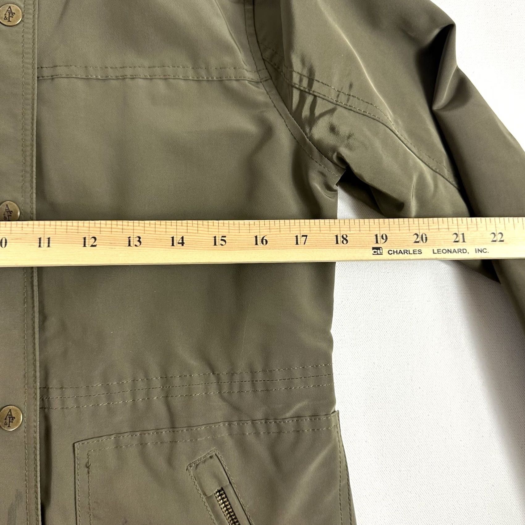 Abercrombie & Fitch Abercrombie & Fitch Womens S Hooded Technical Water Wind Resistant Jacket Coat Jacket Weatherproof Green Regular S Womens Size S / US 4 / IT 40 - 6 Thumbnail