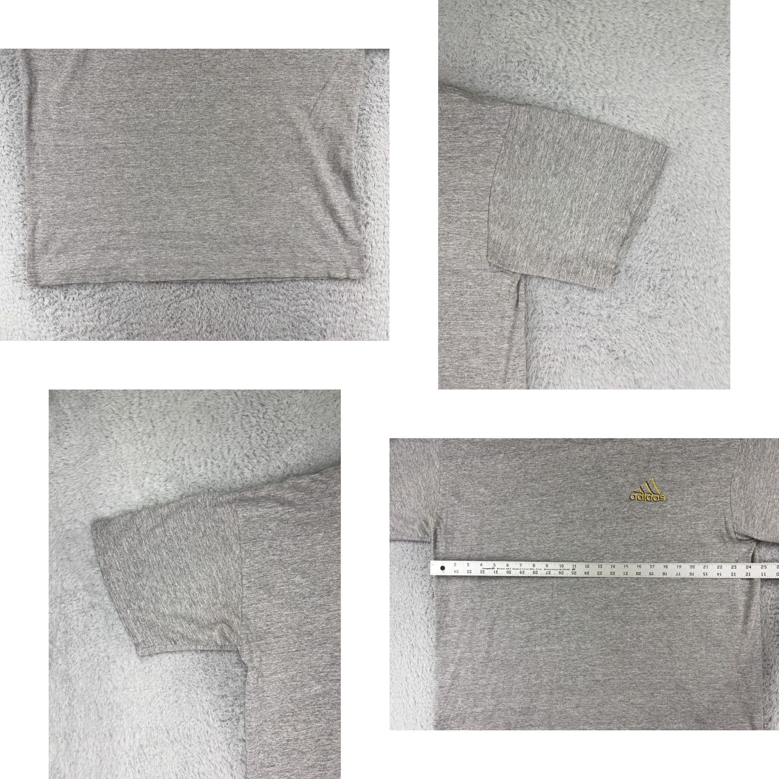 Adidas VINTAGE Adidas Shirt Mens XL Gray Logo Cotton Blend Made USA Crew Neck Size US XL / EU 56 / 4 - 8 Thumbnail