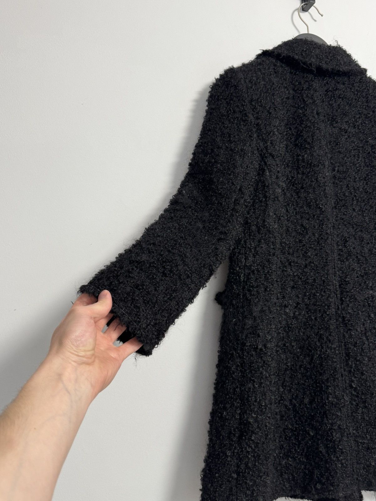 Dolce & Gabbana Dolce & Gabbana Black Boucle Wool Mohair Coat Jacket IT42 Size M / US 6-8 / IT 42-44 - 19 Thumbnail