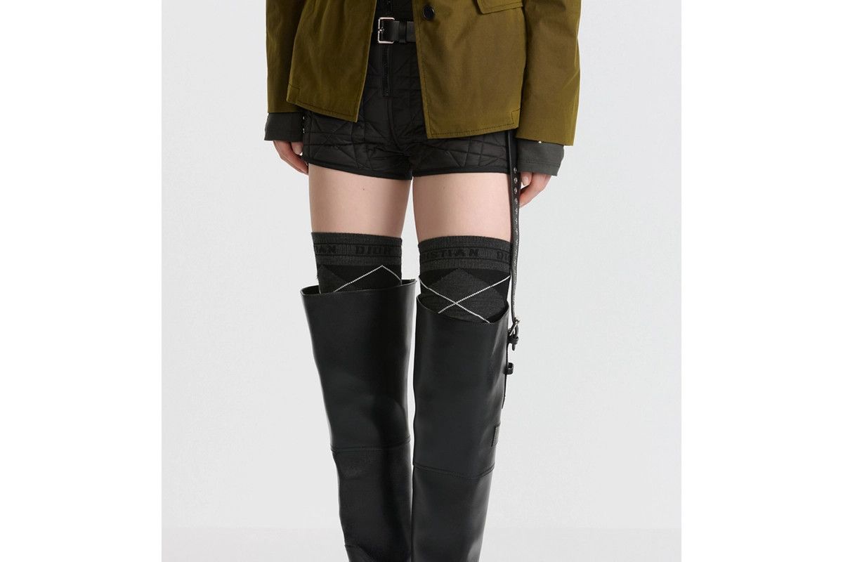 Dior o1bcso1str0226 Size:OS/High Socks in Grey/Black Size ONE SIZE - 3 Thumbnail