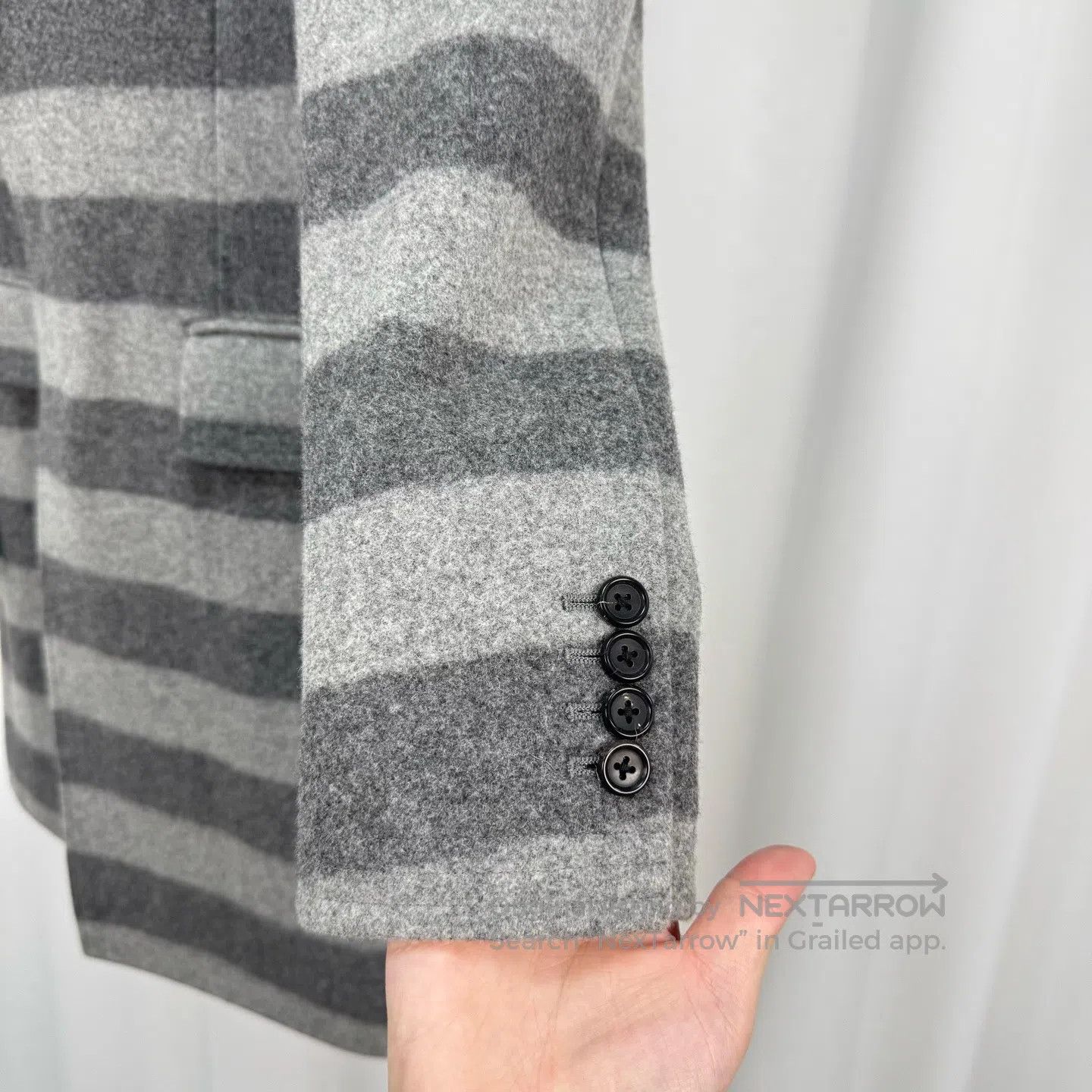 Thom Browne Thom Browne Wool Striped Shoulder Pad Coat| Size US M / EU 48-50 / 2 - 4 Thumbnail