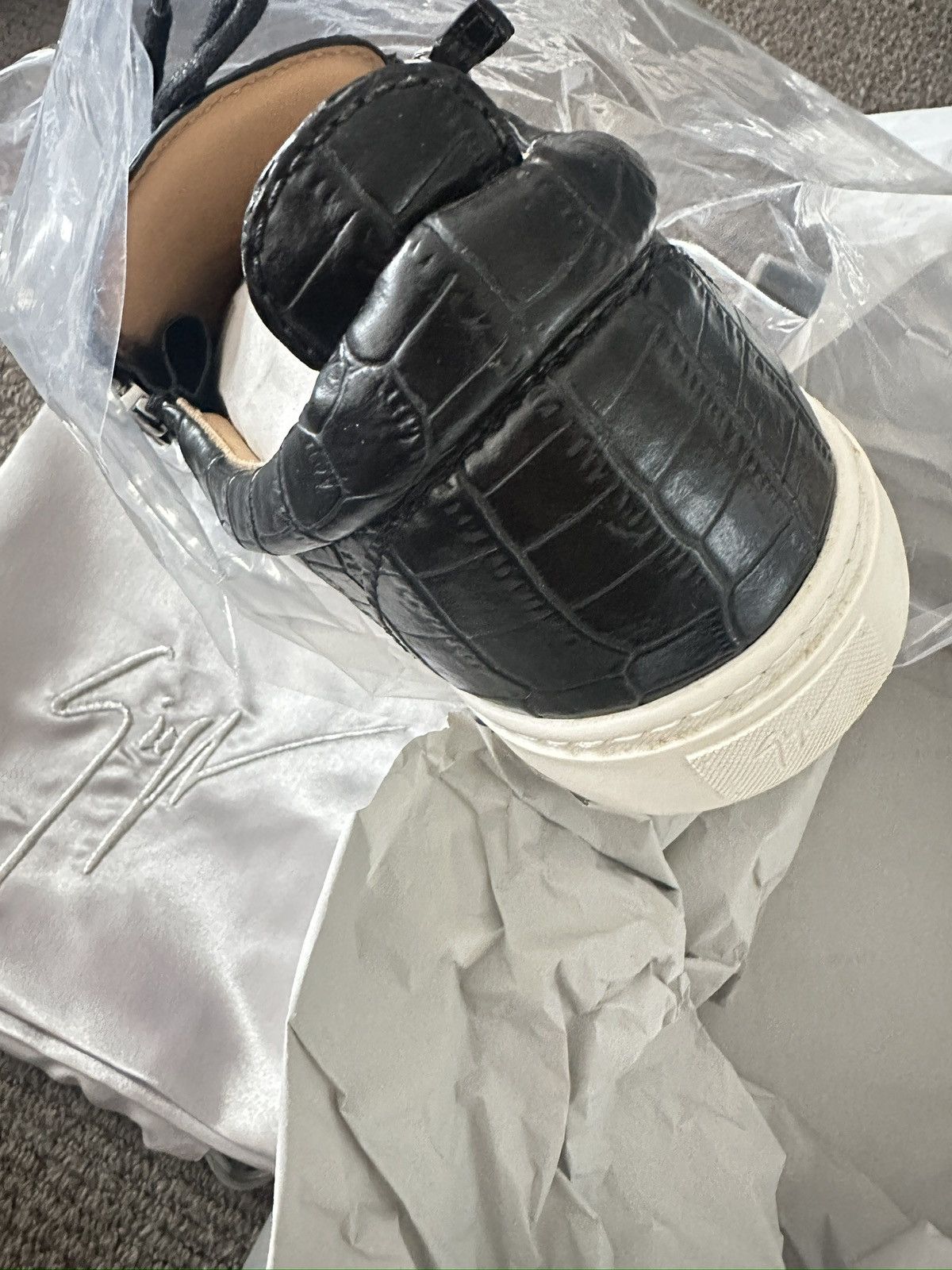 Giuseppe Zanotti Giuseppe Zanotti EU41 Kaiman Trend Sneakers Snake Skin Size US 8 / EU 41 - 4 Thumbnail