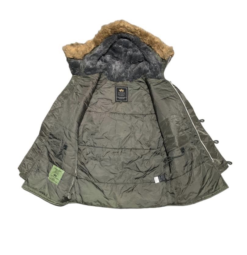 Alpha Industries Vintage Alpha Industries Fur Hoodie Bomber Jacket Nice Size US S / EU 44-46 / 1 - 2 Thumbnail