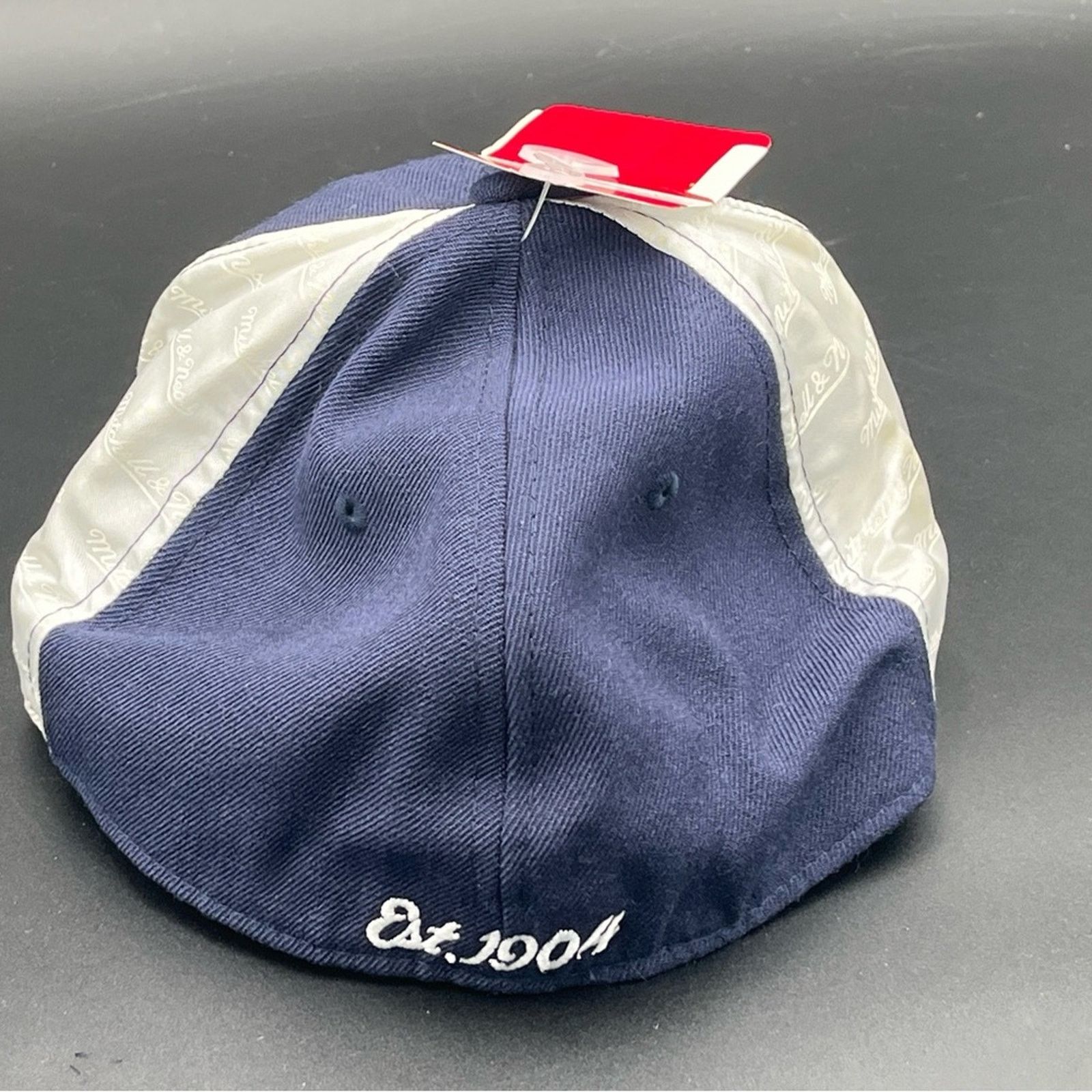 Mitchell & Ness Mitchell & Ness Navy Blue and White Fitted Hat 7 3/8 Size ONE SIZE - 5 Thumbnail