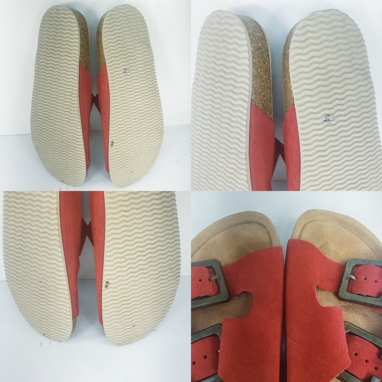 Vintage VINTAGE? No. Yokono Red Leather Women's Slide Sandals 7.5 Made in Spain Size US 8 / IT 38 - 9 Thumbnail