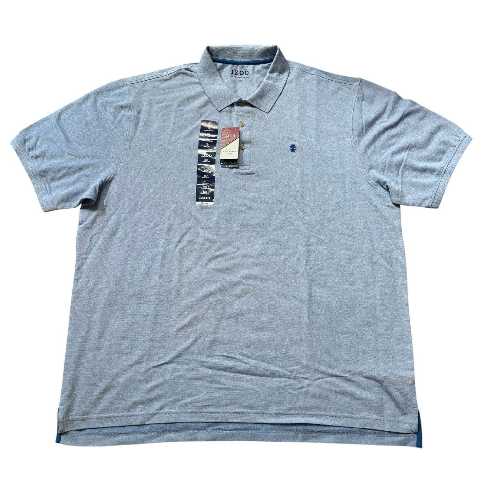 Izod Izod Advantage Cotton Blend Light Blue Polo 3XLT NWT Size US XXL / EU 58 / 5 - 3 Thumbnail