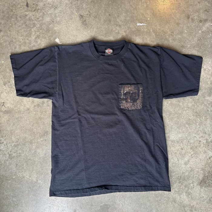 Vintage Skull Harley Davidson Pocket Tee | Grailed