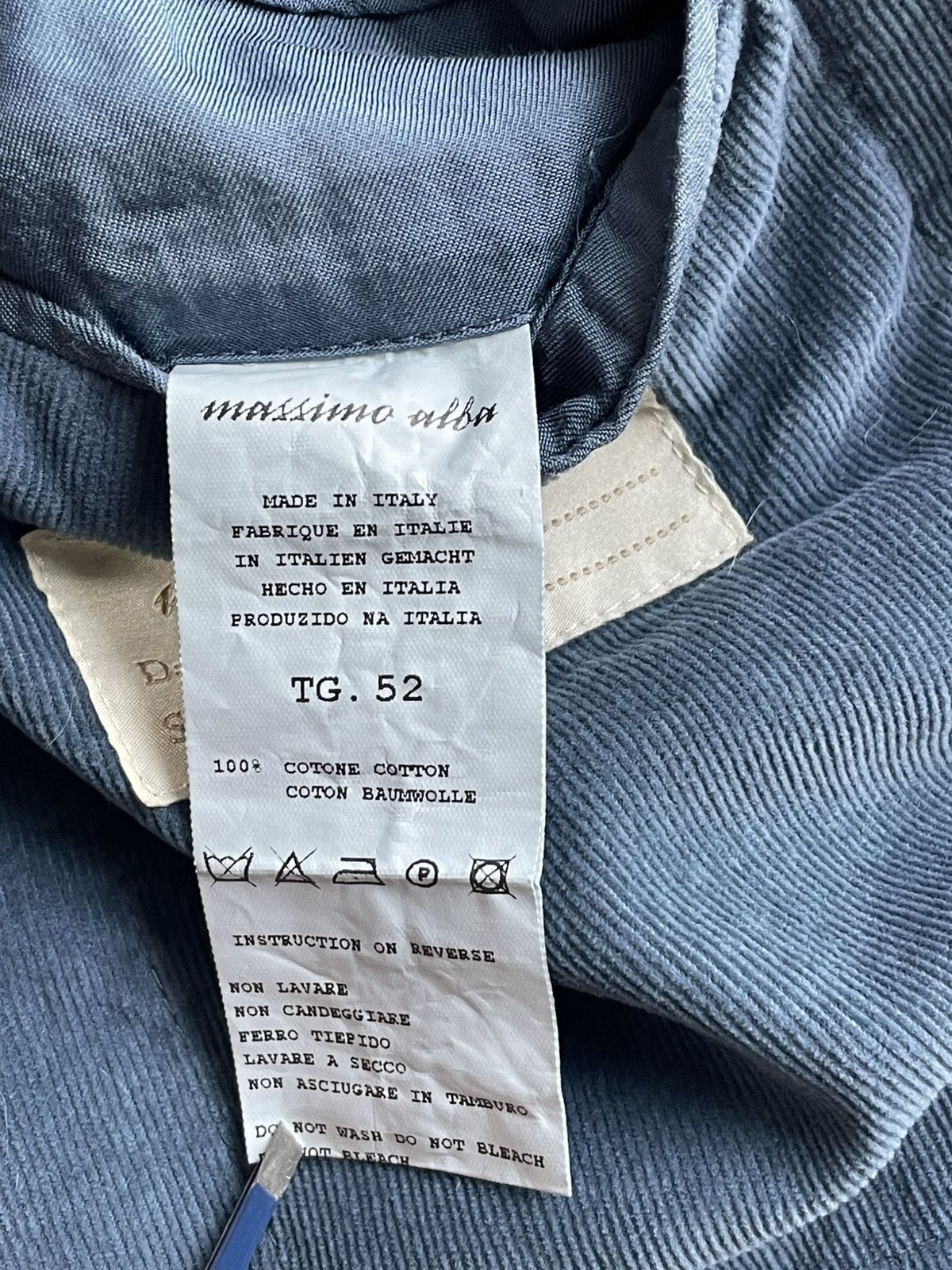 Massimo Alba Massimo Alba CATCH2 baby courdouy jacket in blue Size US L / EU 52-54 / 3 - 12 Thumbnail