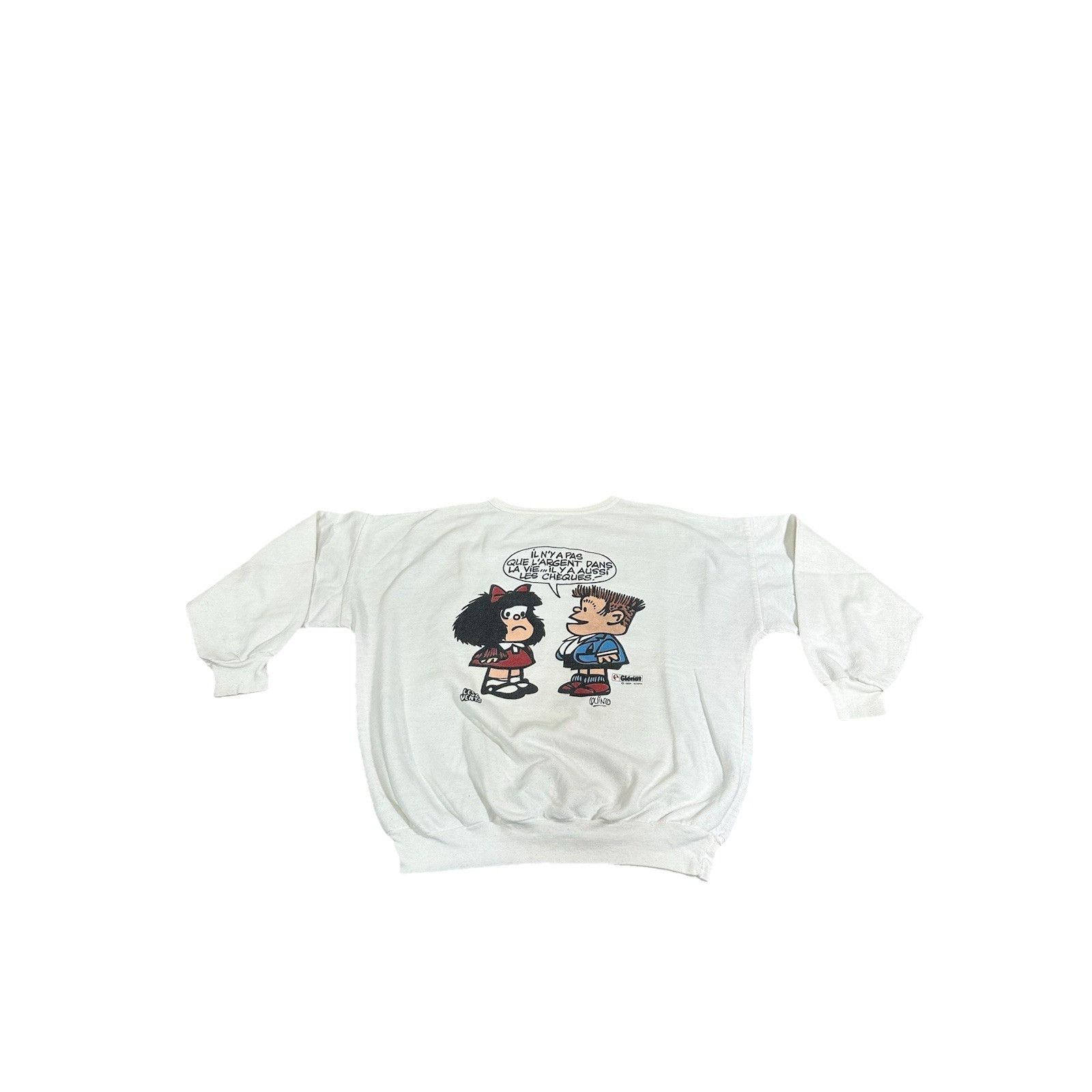 Vintage Vintage Mafalda Comic Cartoon Sweater Sweatshirt Quino Manol Size US M / EU 48-50 / 2 - 1 Thumbnail
