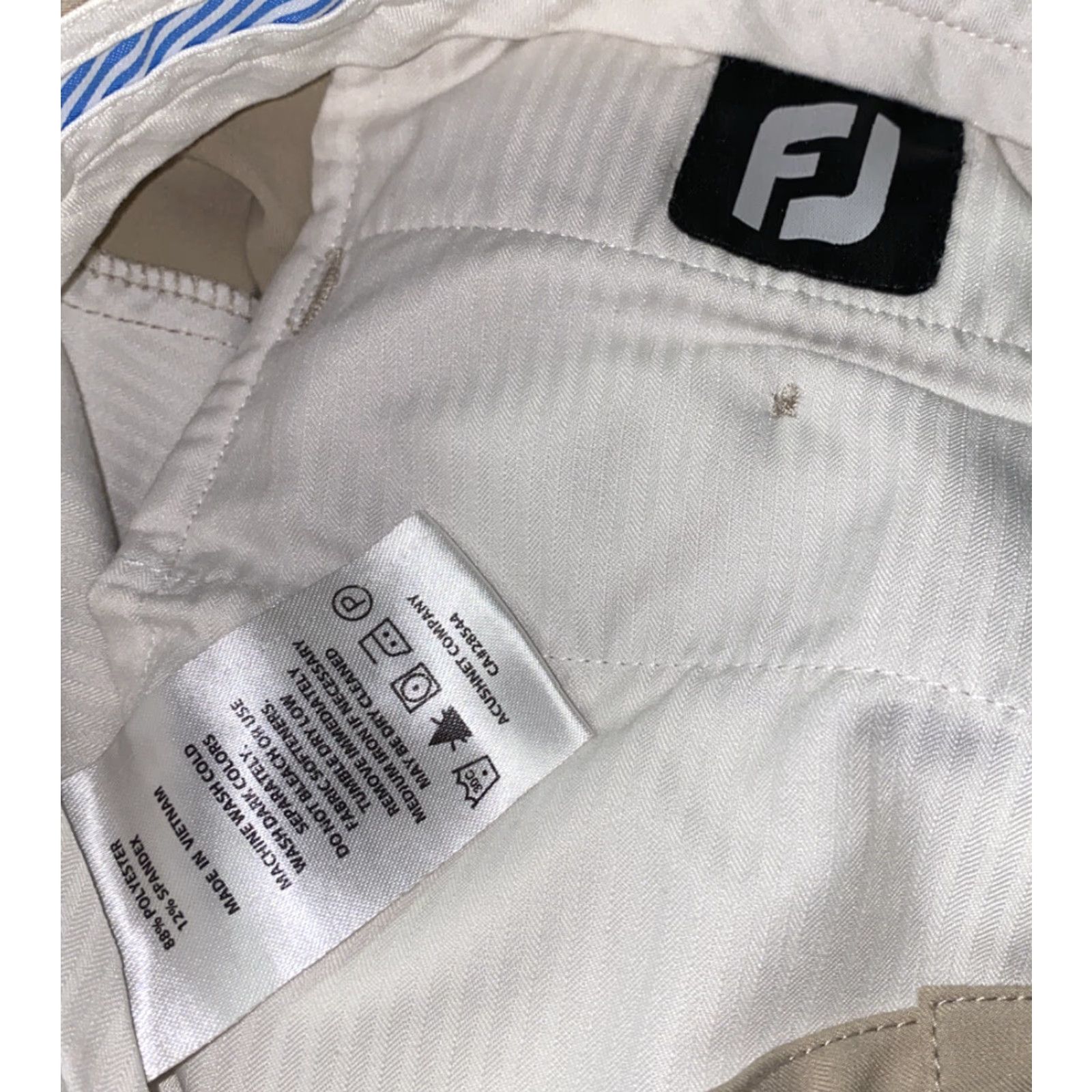 Footjoy FootJoy Mens Beige Polyester Zip Fly Golf Pants Size 37 X 32 Regular Men Size US 37 - 5 Thumbnail