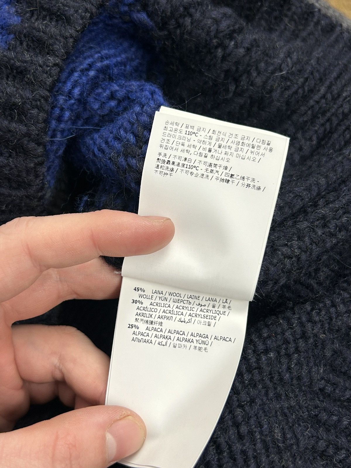 Moncler Moncler Wool Chevron Knit Sweater Made in Italy Size M Size US M / EU 48-50 / 2 - 11 Thumbnail