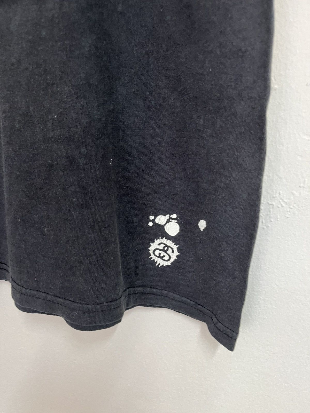 Stussy 💥DELETE💥Vintage Y2K Stussy Splash Logo Sunfaded Black Size US M / EU 48-50 / 2 - 9 Thumbnail
