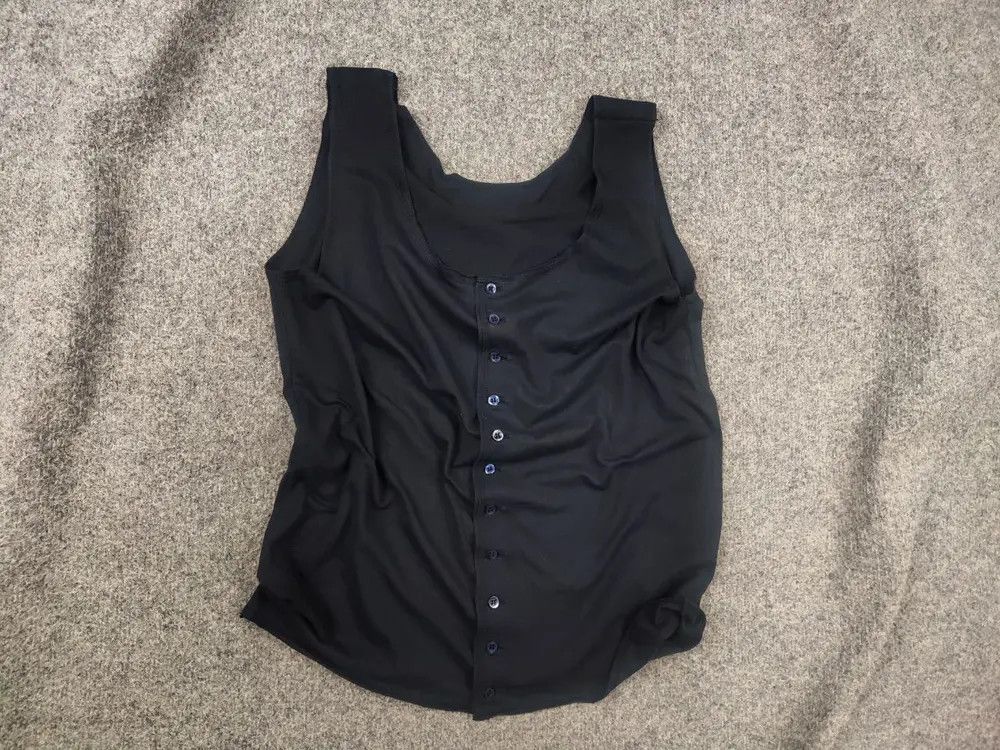 Dolce & Gabbana Vintage 90's Dolce & Gabbana Intimo Tank Tops button Blue Size M / US 6-8 / IT 42-44 - 1 Thumbnail