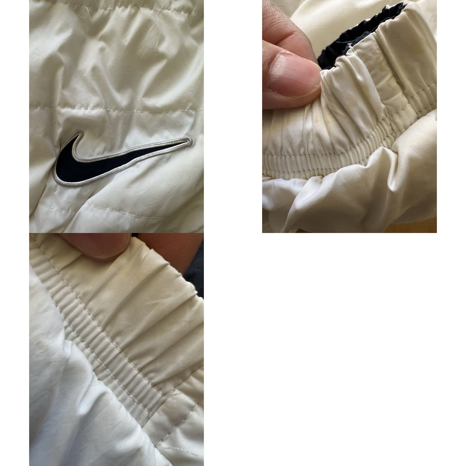 Nike VINTAGE Nike Jacket Mens L Puffer Reversible Blue White 90s Big Swoosh Logo Hooded Long Size US L / EU 52-54 / 3 - 10 Thumbnail