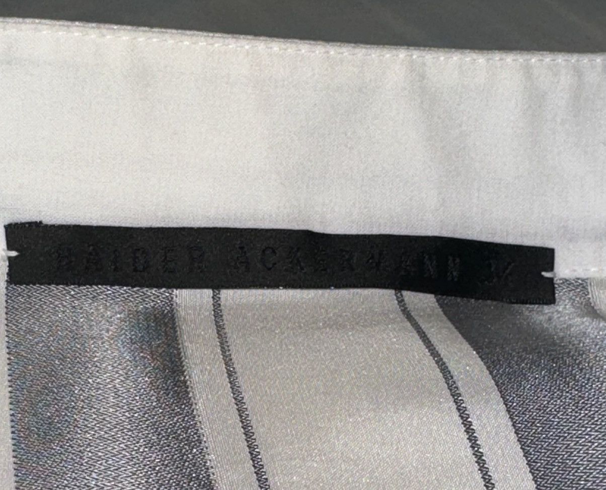 Haider Ackermann *RARE* SS17 Runway - Black & White Striped Silk Cotton Shirt Size US XS / EU 42 / 0 - 4 Thumbnail