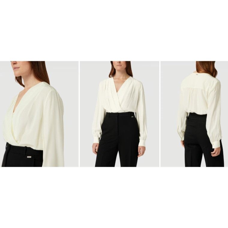 Other Boss Itoka 100% silk Wrap Body top size 4 color ivort NWT ms Size S / US 4 / IT 40 - 1 Thumbnail