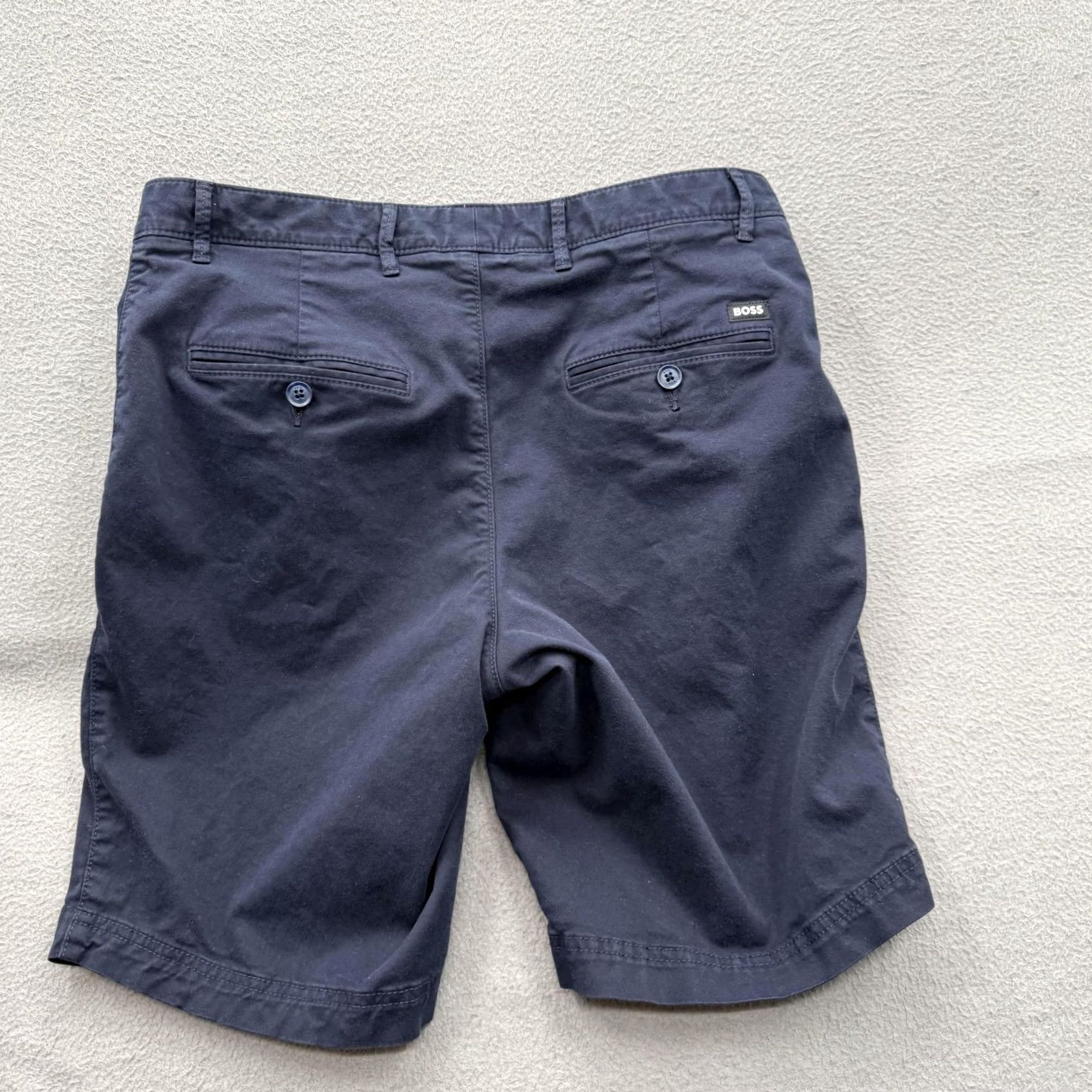 Vintage Boss Slice Shorts Mens 30 Blue Slim Chino 9 Inseam Casual Summer Flat Front Pockets Logo Slim Fit Regular 9in Inseam Size US 30 / EU 46 - 2 Thumbnail