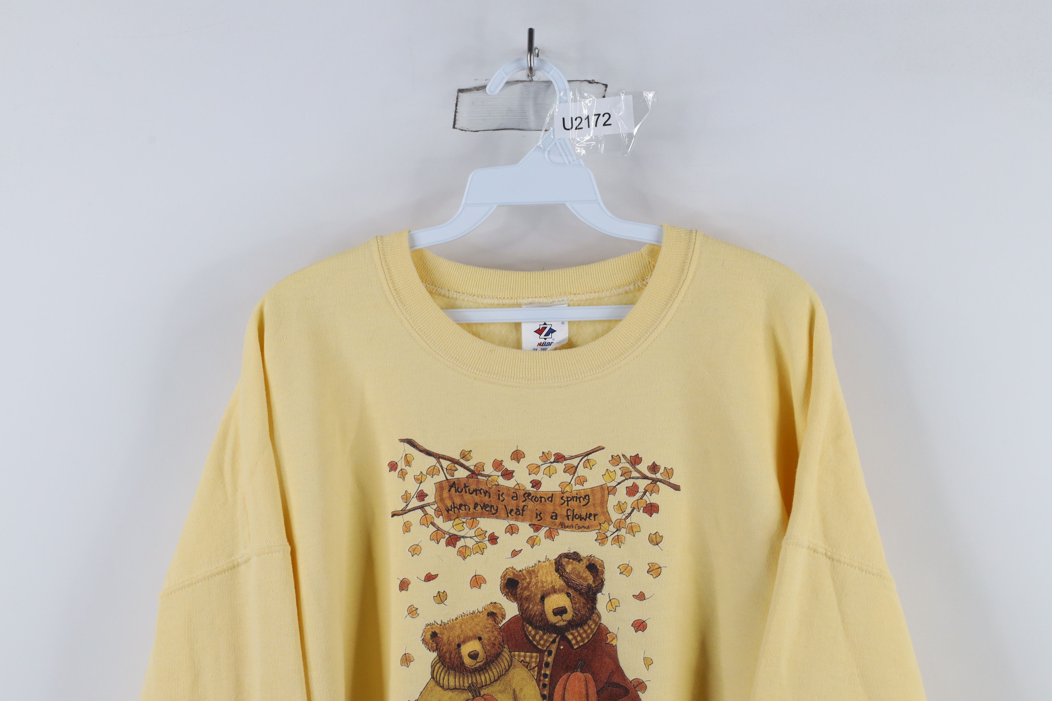 Vintage Vintage 90s Streetwear Fall Bear Pumpkin Crewneck Sweatshirt Size XXL / US 16-18 / IT 52-54 - 2 Thumbnail