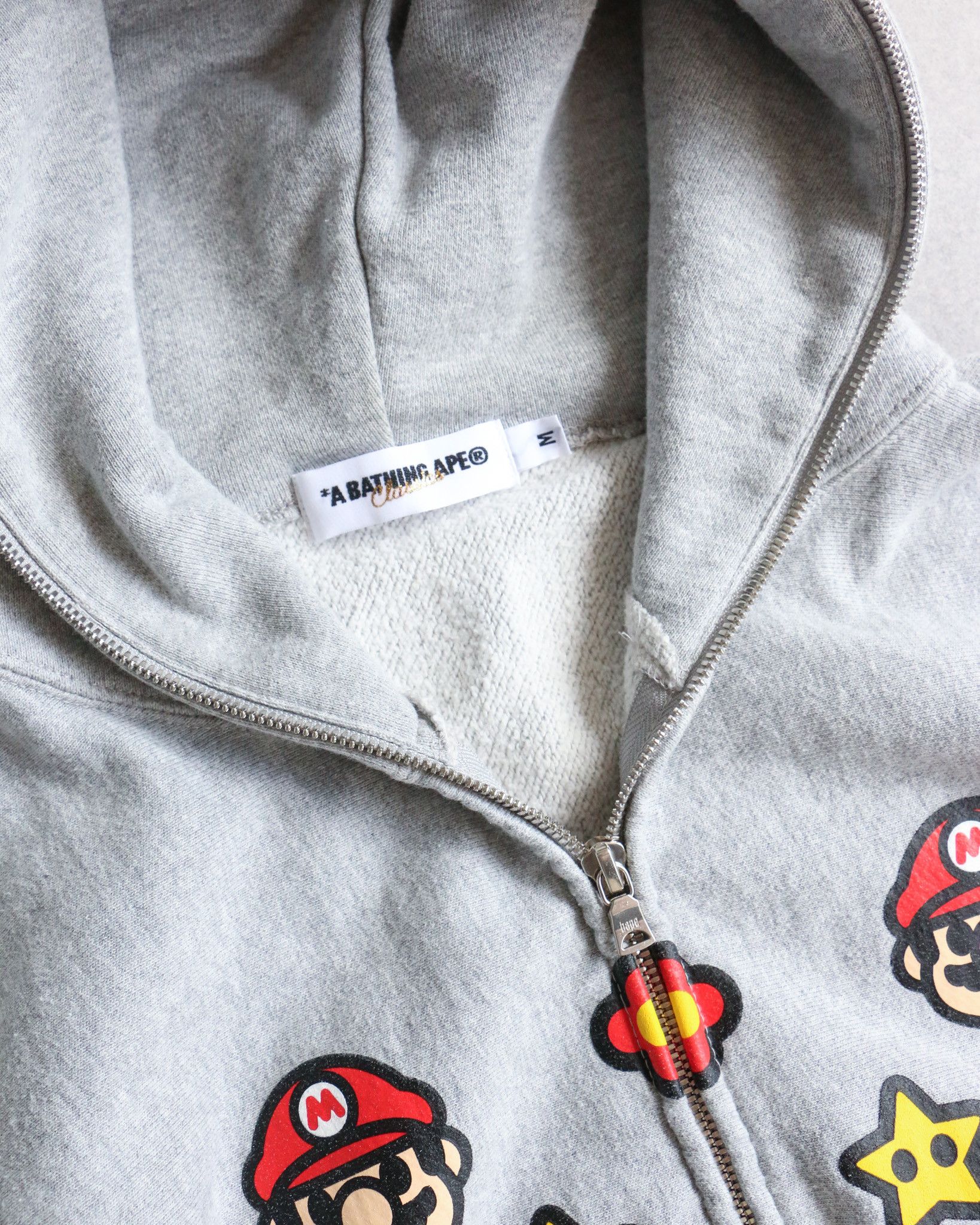 Bape BAPE Baby Milo Super Mario Zip Up Hoodie Grey Size US M / EU 48-50 / 2 - 3 Thumbnail